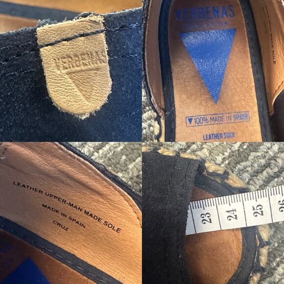 Verbenas Cruz Peep Toe Espadrille Flat Sandals Navy Suede Resort Wear Boho US 8 - Picture 8 of 8